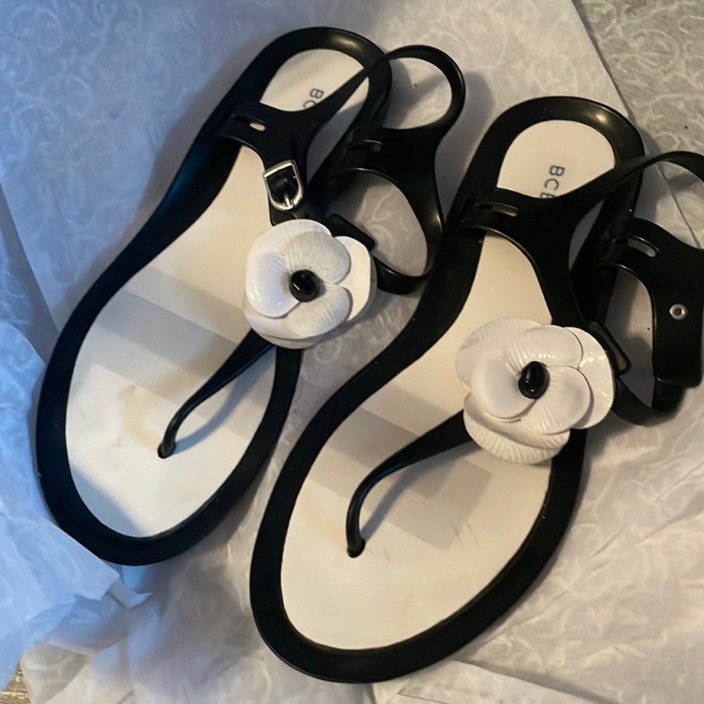 BCBG Girls black with white flowers